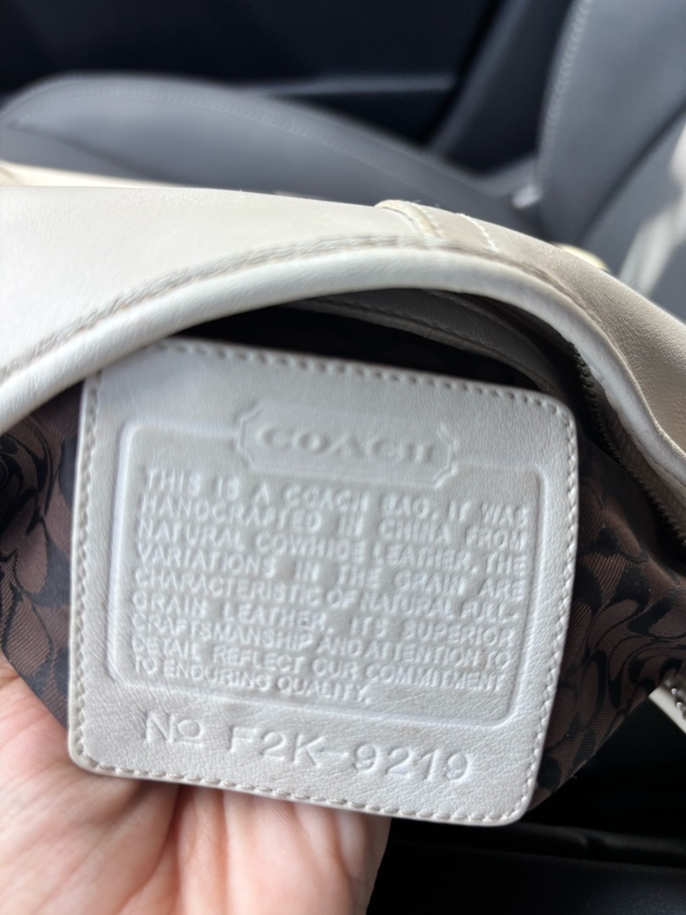 Coach Ergo White Leather Shoulder Bag Y2K Minimalist - Picture 11 of 11